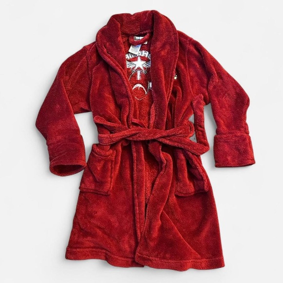 Urban pipeline Boys 4T - 6T red fleece robe sports theme boys clothes pajama - Picture 6 of 6